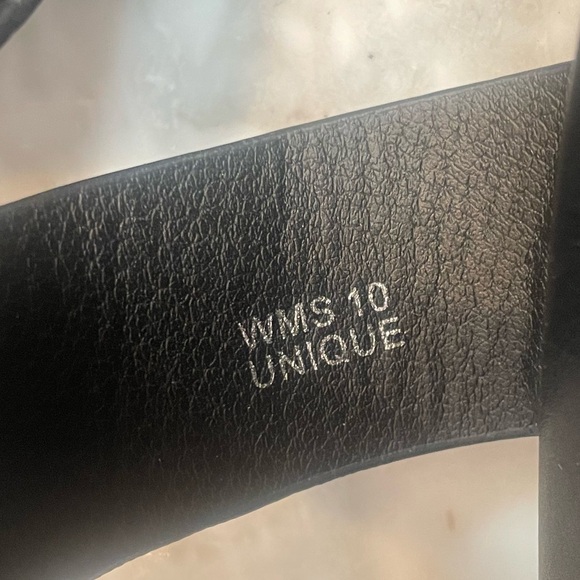 DV Dolce Vita Unique Black Gold Buckle Slide Sandals Women’s 10 - Picture 9 of 11